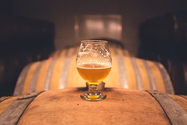 Beer on a barrel